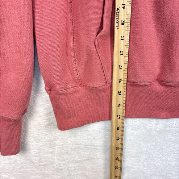 VTG Y2K Champion Reverse Weave Hoodie Men M Pink Embroidered Pullover Sweatshirt - Picture 7 of 9